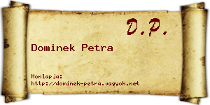 Dominek Petra névjegykártya