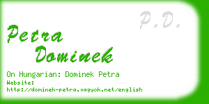 petra dominek business card